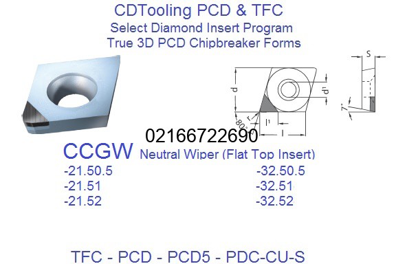 الماس (اینسرت) نوک PCB-PCD CCGW 06